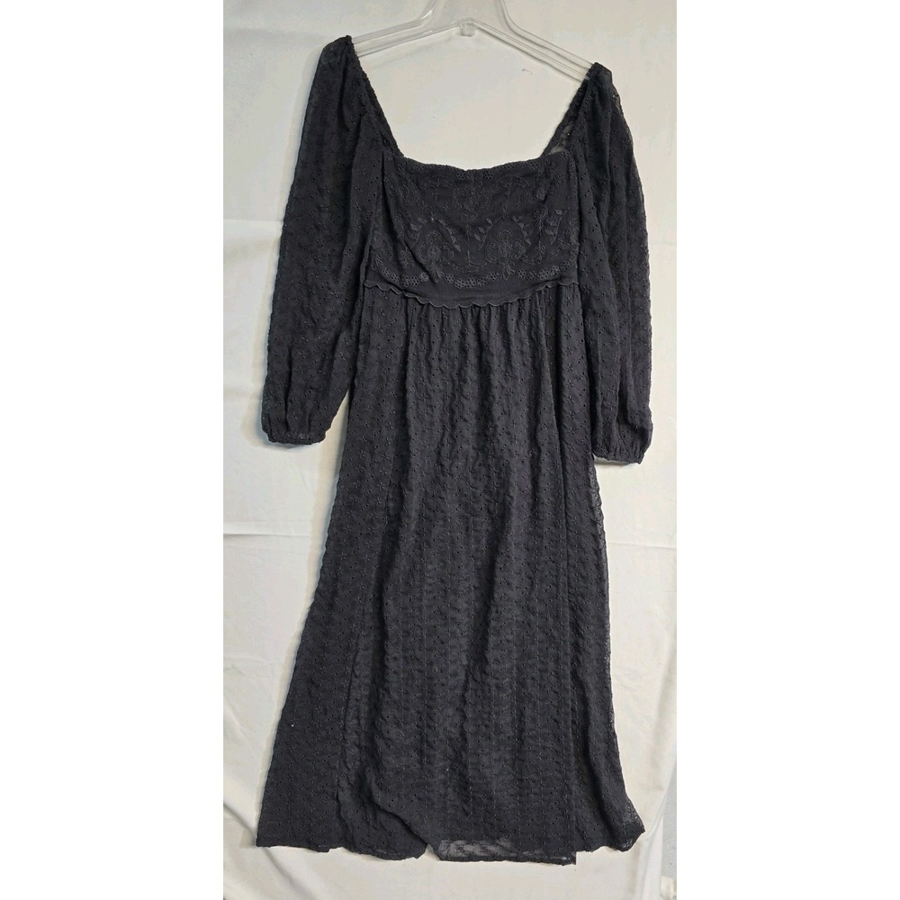 Free People Malina Maxi Dress Size M Long-Sleeve Gray
